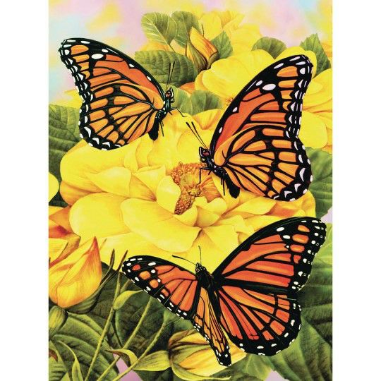 Craft Kits & Projects |  Monarch Butterflies Paint By Number Craft Kits & Projects Craft Kits & Projects