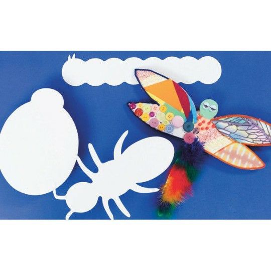 Craft Kits & Projects |  Precut Cardboard Shapes Large – Insects (Pack of 24) Craft Kits & Projects Craft Kits & Projects