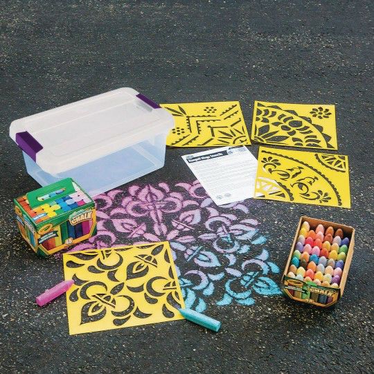 Craft Kits & Projects |  Sidewalk Chalk Zen Mandala Easy Pack Craft Kits & Projects Craft Kits & Projects