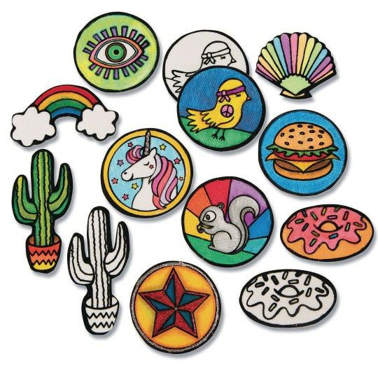 Craft Kits & Projects |  Velvet Art Iron-On Patches to Color (Pack of 100) Craft Kits & Projects Craft Kits & Projects