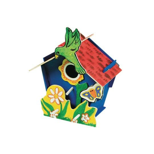 Craft Kits & Projects |  Wooden Birdhouse Craft Kit (Pack of 12) Craft Kits & Projects Craft Kits & Projects