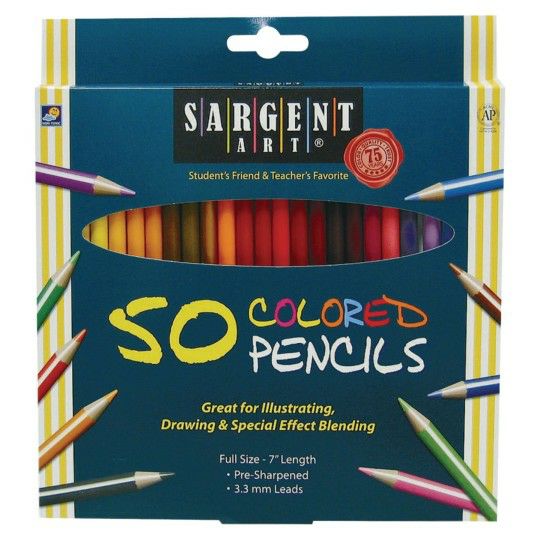 Craft Supplies |   Assorted Colored Pencils (Box of 50) Craft Supplies Craft Supplies