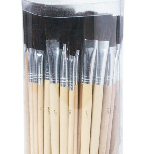 Craft Supplies |  Bristle Brush Assortment Pack, Black (Pack of 72) Craft Supplies Craft Supplies