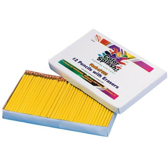 Craft Supplies |  Color Splash! #2 Pencils PlusPack, Eraser Top, Unsharpened (Pack of 144) Craft Supplies Craft Supplies