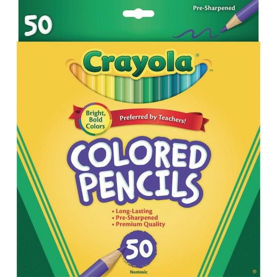 Craft Supplies |   Colored Pencils (Box of 50) Craft Supplies Craft Supplies