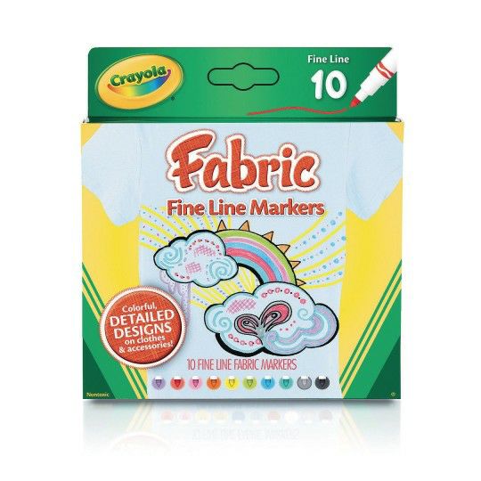 Craft Supplies |   Fabric Markers, Fine Line, 10 Colors (Pack of 10) Craft Supplies Craft Supplies