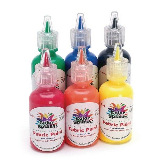 Craft Supplies |   Fabric Paint Primary, 1 oz. (Pack of 6) Craft Supplies Craft Supplies