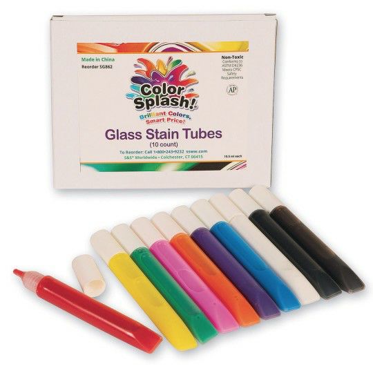 Craft Supplies |   Gel Glass Stain Tubes (Set of 10) Craft Supplies Craft Supplies