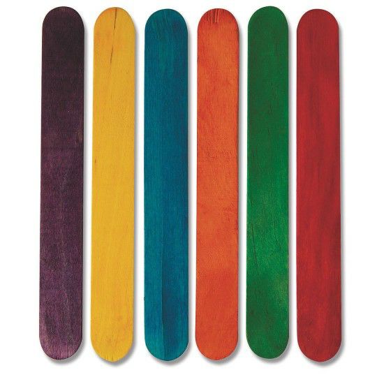 Craft Supplies |  Jumbo Colored Craft Sticks 6”x 3/4” (Pack of 500) Craft Supplies Craft Supplies