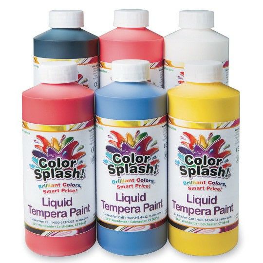 Craft Supplies |   Liquid Tempera Paint Assortment, 16 oz. (Pack of 6) Craft Supplies Craft Supplies