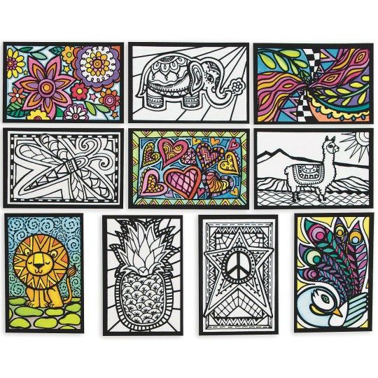 Craft Supplies |  Mini Velvet Art Posters II, 4″ x 6″, 10 Designs (Pack of 100) Craft Supplies Craft Supplies