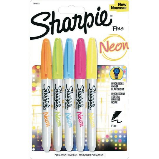 Craft Supplies |   Neon Markers (Pack of 5) Craft Supplies Craft Supplies