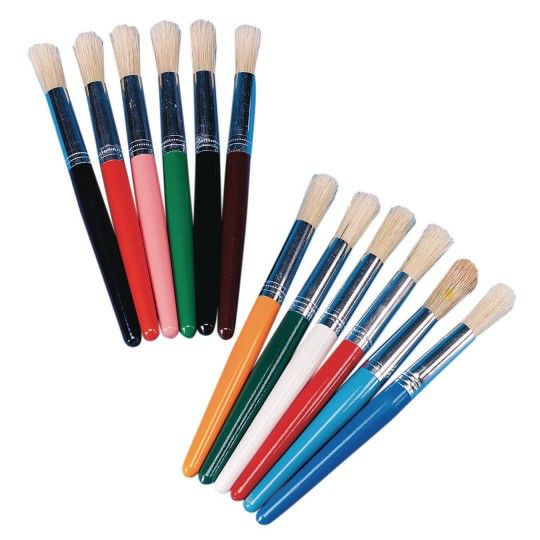 Craft Supplies |  Stubby Paint Brush Pack (Pack of 12) Craft Supplies Craft Supplies