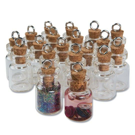 Craft Supplies |  Tiny Glass Vials (Pack of 24) Craft Supplies Craft Supplies