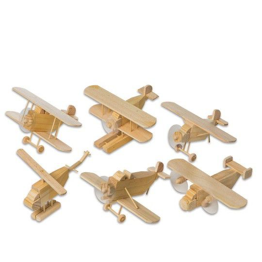 Craft Supplies |  Unfinished Antique Air Fleet, Unassembled (Set of 6) Craft Supplies Craft Supplies