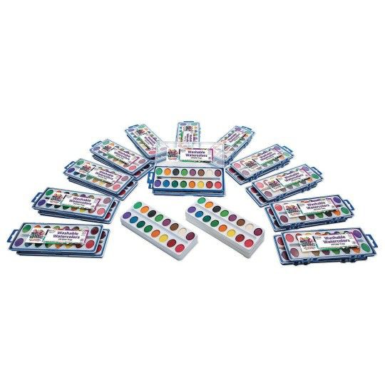 Craft Supplies |   Washable Watercolor Mega Pack, 16-Color Trays w/Refills (Pack of 36) Craft Supplies Craft Supplies