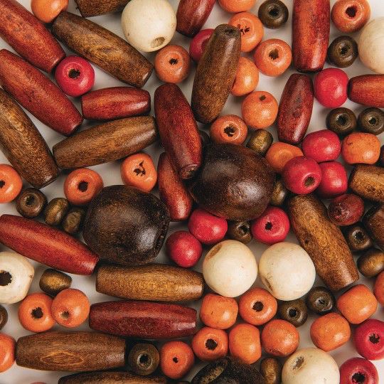 Craft Supplies |  Wooden Jewelry Bead Mix (Pack of 100) Craft Supplies Craft Supplies