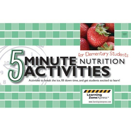 Ed Supplies & Early Childhood |  5 Minute Nutritional Activities for Elementary School Ed Supplies & Early Childhood Ed Supplies & Early Childhood