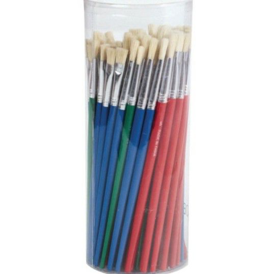 Ed Supplies & Early Childhood |  Bristle Brush Assortment Pack, White (Pack of 72) Ed Supplies & Early Childhood Ed Supplies & Early Childhood