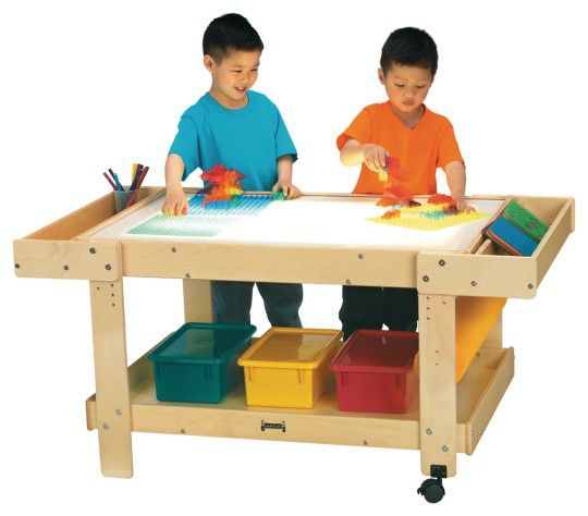 Ed Supplies & Early Childhood |   Creative Caddie Light Table with 2 Side-Extending Bins Ed Supplies & Early Childhood Ed Supplies & Early Childhood