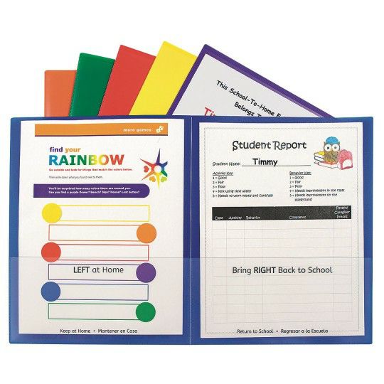 Ed Supplies & Early Childhood |  School To Home Folders (Pack of 6) Ed Supplies & Early Childhood Ed Supplies & Early Childhood