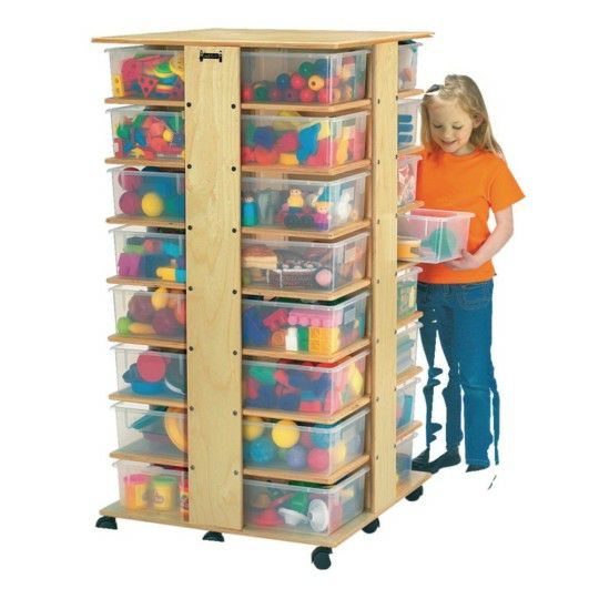 Furniture |   32-Cubbie Mobile Tower with Tubs Furniture Furniture