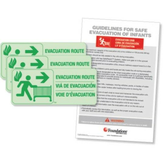 Furniture |  Evacuation Route Signs (Pack of 3) Furniture Furniture