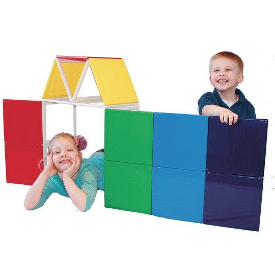 Furniture |   Rainbow Solids Magnetic Building 19-Piece Set Furniture Furniture