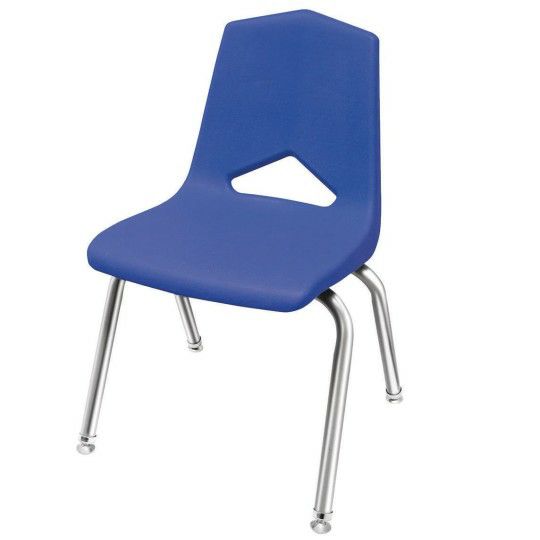 Furniture |   V-Back Blue Chair with Chrome Frame Pack Furniture Furniture