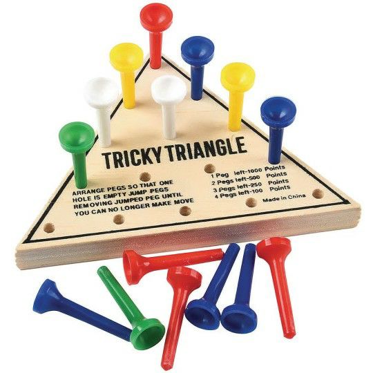 Games |  Classic Tricky Triangle Peg Jump Puzzle Game Games Games