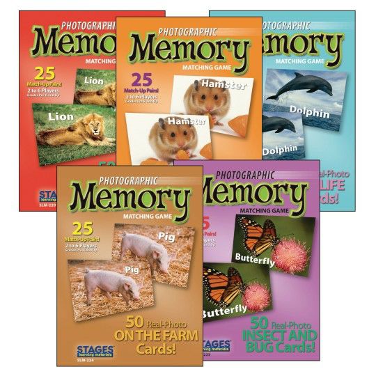 Games |  Photographic Memory Card Game, Animal Set (Set of 5) Games Games