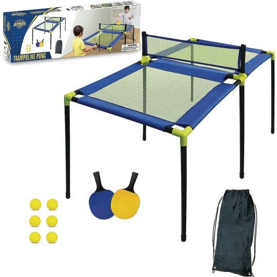 Games |  Trampoline Table Tennis Set, 57.5”L x 30.3″W x 29.5”H Games Games