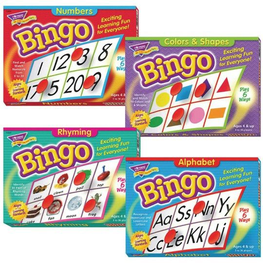 Games |  TREND Enterprises Beginner Bingo Combo Set (Set of 4) Games Games