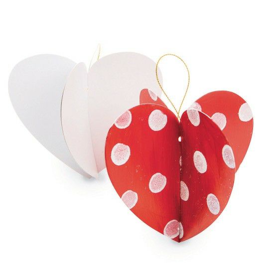 Party & Novelty |   3D Heart Ornament (Pack of 24) Games & Sports Supplies Party & Novelty