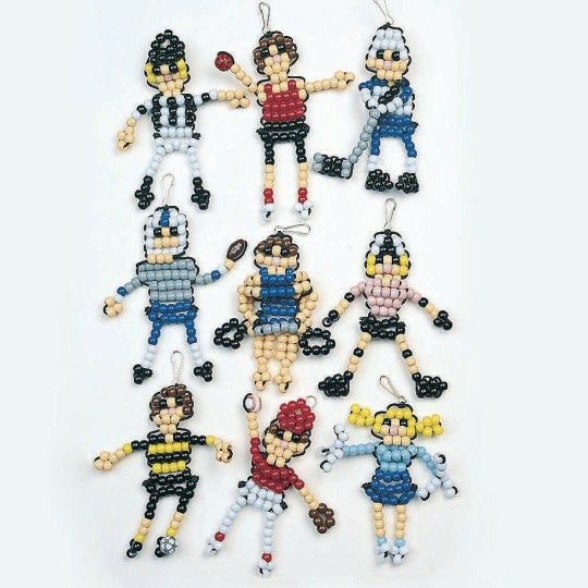 Party & Novelty |  Beaded Sports Figures Craft Kit (Bag of 45) Games & Sports Supplies Party & Novelty