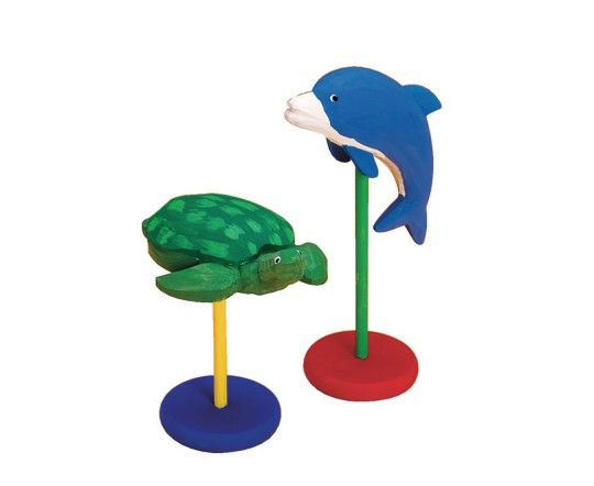 Party & Novelty |  Carved Wood Dolphin Craft Kit (Pack of 12) Games & Sports Supplies Party & Novelty