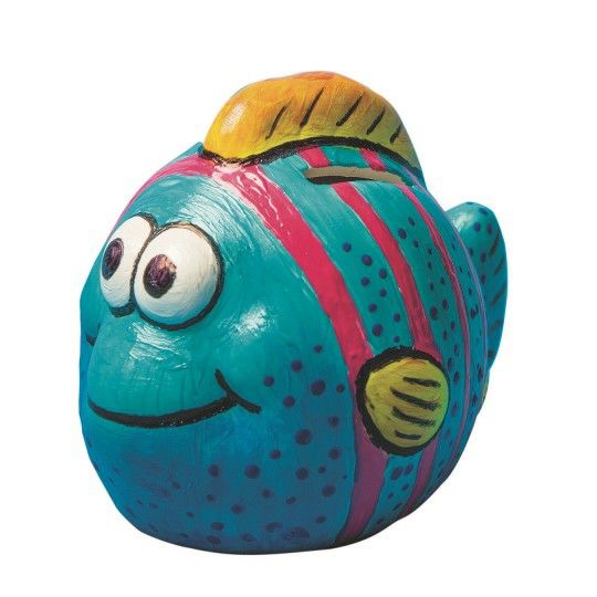 Party & Novelty |   Ceramic Bisque Fish Banks (Pack of 12) Games & Sports Supplies Party & Novelty