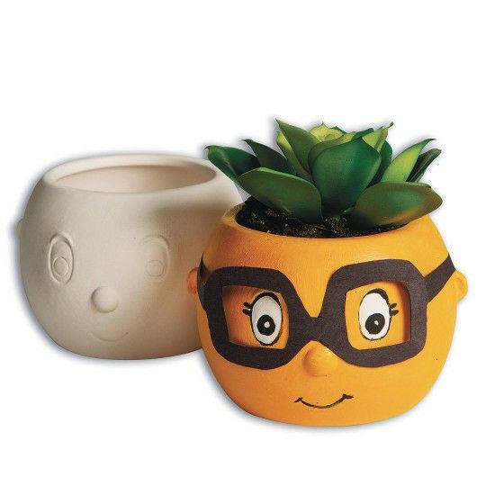 Party & Novelty |   Ceramic Bisque Flowerpot Buddy (Pack of 12) Games & Sports Supplies Party & Novelty