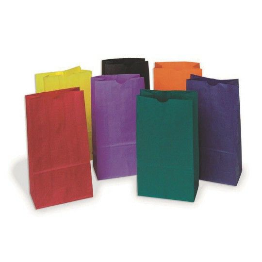 Party & Novelty |  Colored Kraft Bags, Pack of 28 (Pack of 28) Games & Sports Supplies Party & Novelty