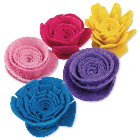 Party & Novelty |  Felt Flower Spirals (Pack of 96) Games & Sports Supplies Party & Novelty