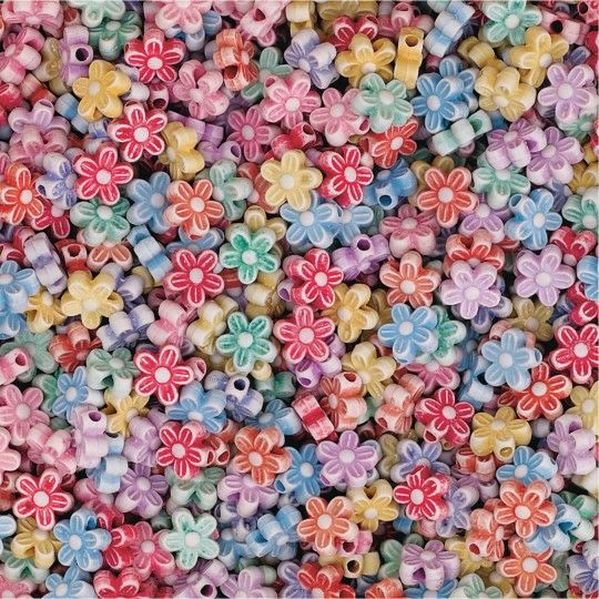 Party & Novelty |  Flower Shape Beads, 1/2 lb Bag Games & Sports Supplies Party & Novelty