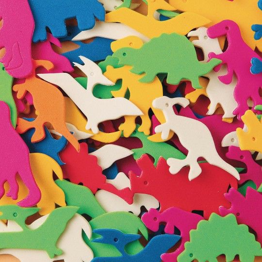 Party & Novelty |   Foam Shapes with Adhesive – Dinosaurs Games & Sports Supplies Party & Novelty