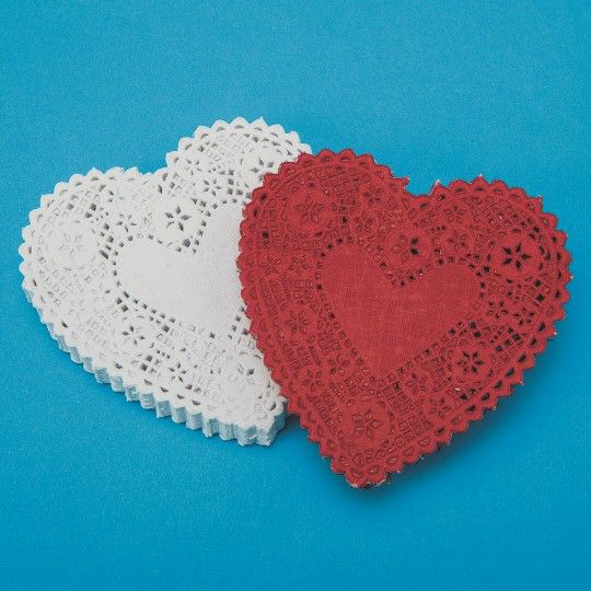 Party & Novelty |  Heart-Shaped Paper Lace Doilies, 4″ (Pack of 100) Games & Sports Supplies Party & Novelty