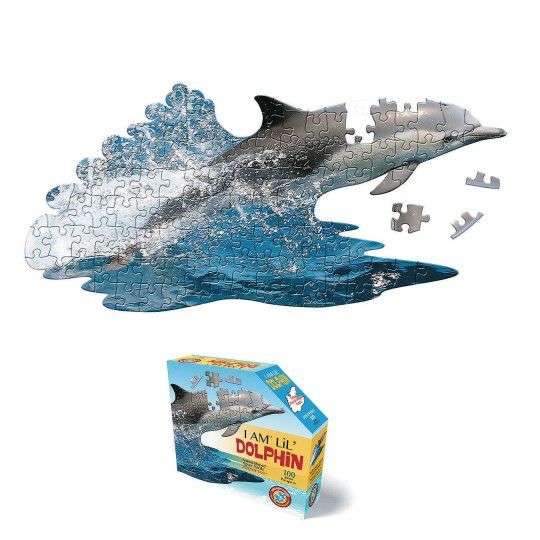 Party & Novelty |  I Am Lil’ Dolphin 100-Piece Jigsaw Puzzle Games & Sports Supplies Party & Novelty