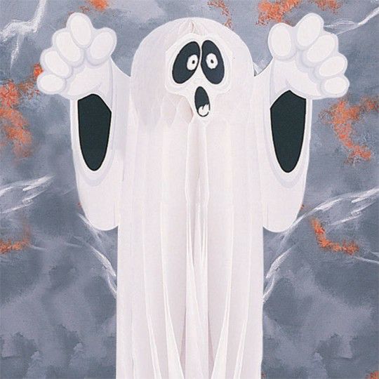 Party & Novelty |  Large Hanging Tissue Ghost Halloween Decoration (Pack of 4) Games & Sports Supplies Party & Novelty