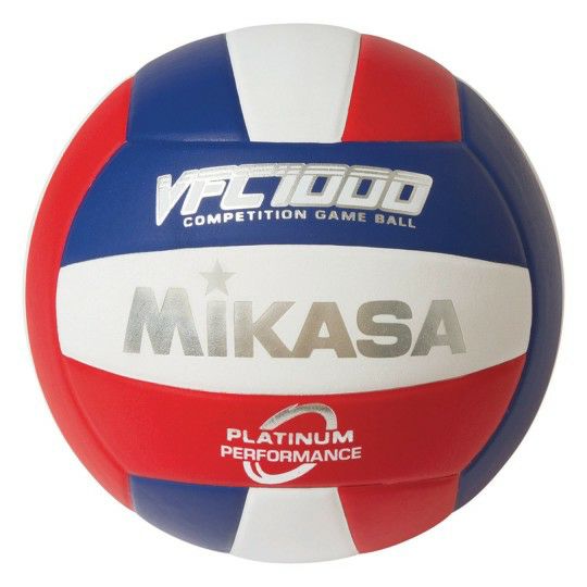 Party & Novelty |   Premium Leather Indoor Volleyball, Red/White/Blue Games & Sports Supplies Party & Novelty