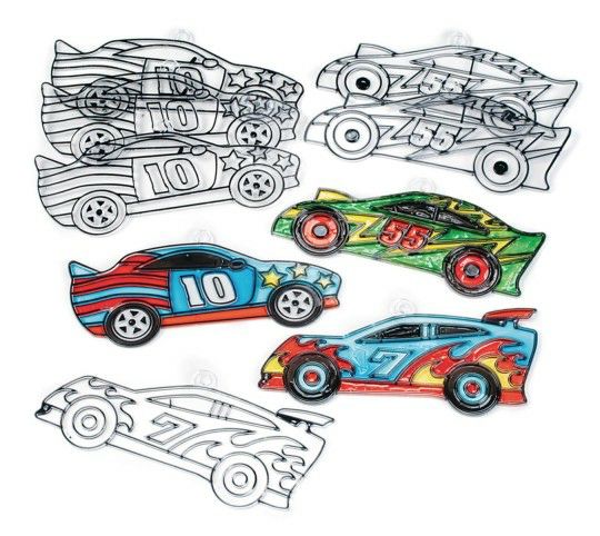 Party & Novelty |  Race Car Sun Catchers (Pack of 12) Games & Sports Supplies Party & Novelty