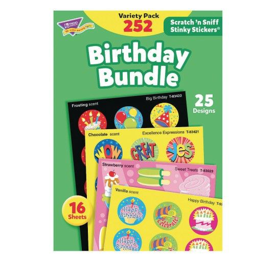 Party & Novelty |  Scratch & Sniff Stickers Birthday Bundle Value Pack Games & Sports Supplies Party & Novelty