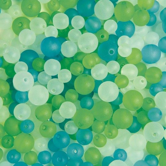 Party & Novelty |  Sea Glass-Look Round Bead Assortment Games & Sports Supplies Party & Novelty