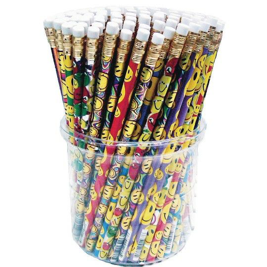 Party & Novelty |  Smiley Pencil Assortment (Pack of 144) Games & Sports Supplies Party & Novelty